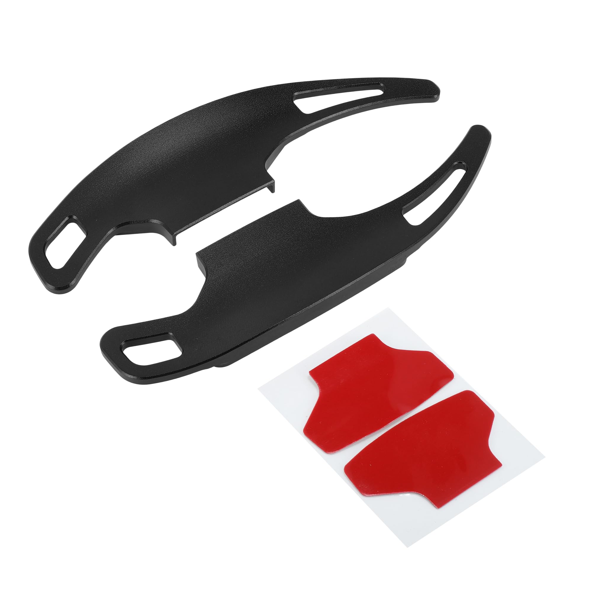 2PCS Steering Wheel Shift Paddle Extension for Ford for Mustang 2024 2025 2026, Aluminum Alloy Paddle Shifter Extension, Car Gear Paddle with Backing Tape, Black