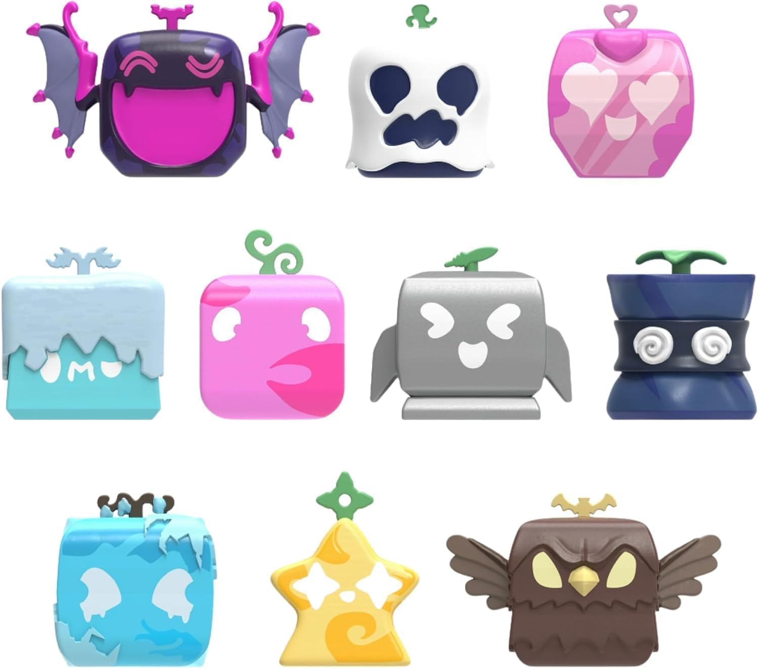 Amazon.co.jp: Blox Fruit ミニフィギュア 4個パック ブロックス