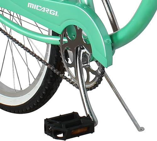 Vista 96 de MICARGI Bicicleta híbrida para adultos de 24/26 pulgadas, bicicleta híbrida de 1/7 velocidades para mujeres, hombres, personas mayores, bicicleta