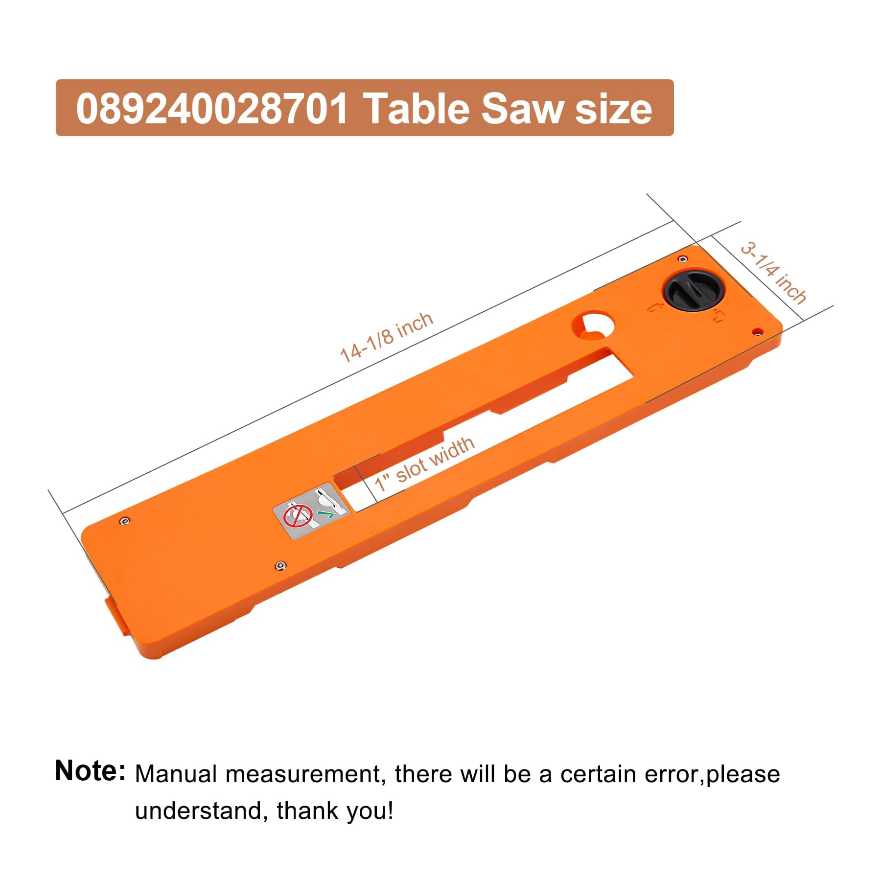 089240028701 Wymienna tarcza piły stołowej Dado gardło kompatybilna z R4514, R4514T, R4518, R4518T, RYOBI 089240028701