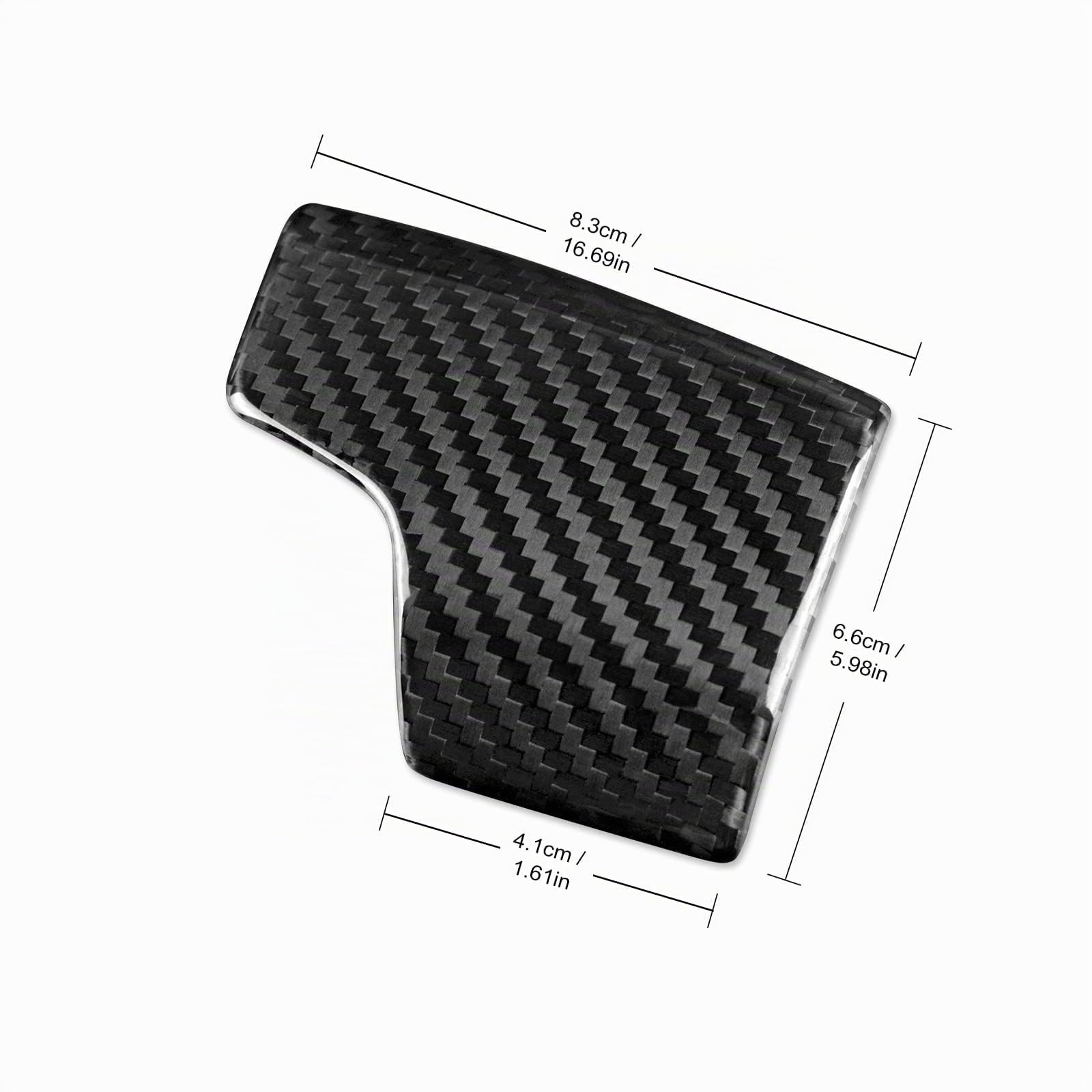 KUNGKIC fibre de carbone voiture pommeau de levier de vitesses couverture autocollant Compatible with Audi A6 A7 SQ8 RS6 RS7 Q7 Q8 S8 cadre de la boîte de vitesses Accessoires décoratifs (noir)