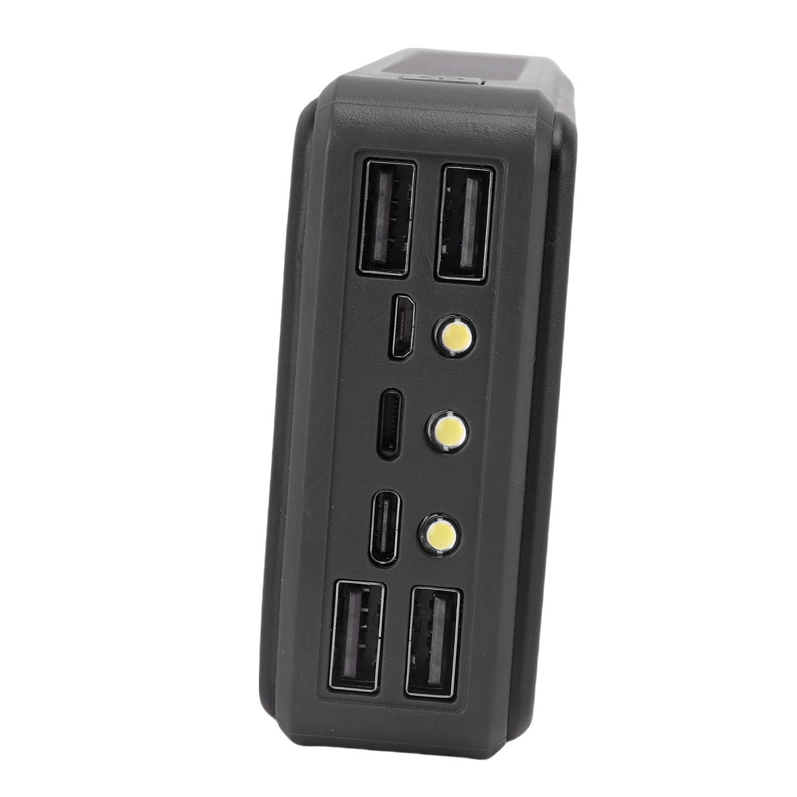 Chargeur Portable avec Banque D'énergie Solaire 50000mAh et Lumière LED pour Les Activités de Plein Air Randonnée en Alliage D'aluminium (Noire)