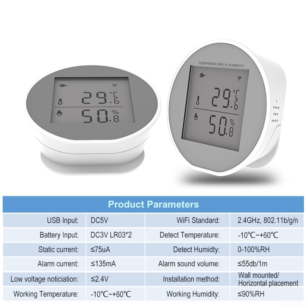 Termometro Igrometro SMART WiFi Sensore Temperatura Da Interno Controllo Remoto Umidita APP Ifttt Smart Life Alexa Google 87537167
