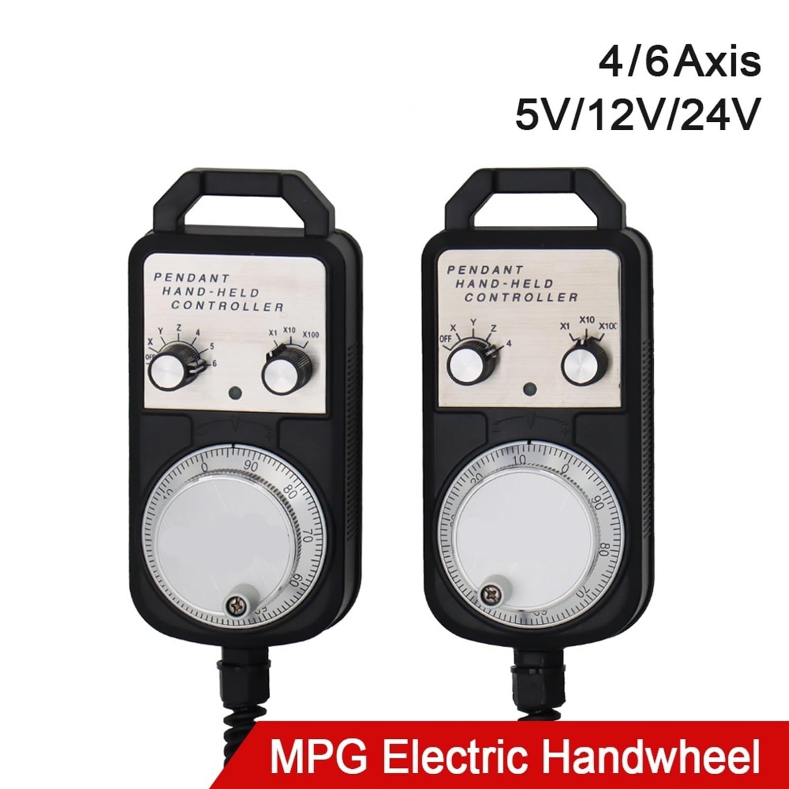 Generador de pulsos de 4/6 ejes, MPG, colgante, 5 V, 12 V, 24 V, generador de pulso (4 ejes, 12 V para Mitsubishi)