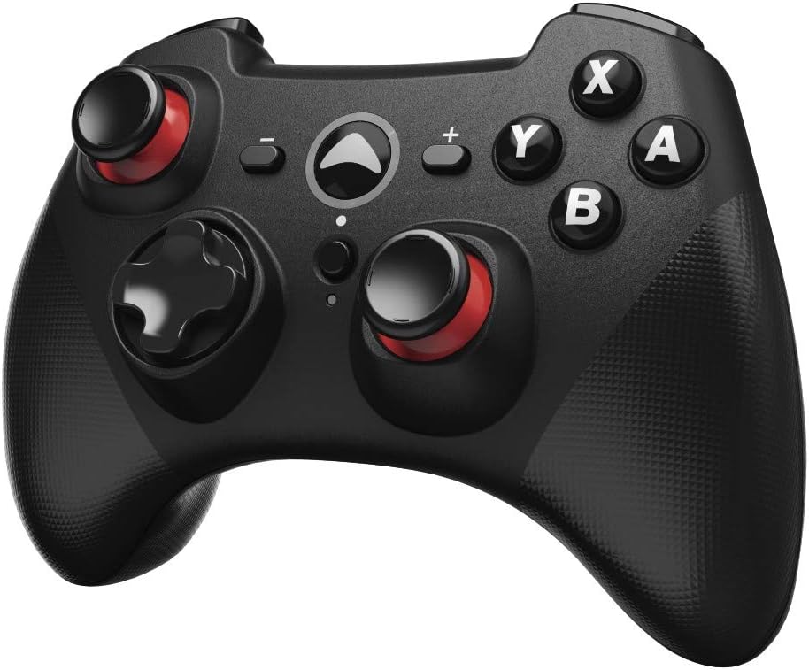 Hama Bluetooth Gamepad for Nintendo Switch (Wireless, Controller with 1 Meter Cable, Compatible with PC or Xbox, 8 Directions, 10 Meter Bluetooth Range, 30 Hour Automatic) Black