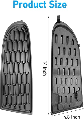 Miniatura 4 de Moonlinks Compatible con cubierta antiniebla Dodge Journey 2011-2020, bisel de la lámpara antiniebla del lado del conductor y del pasajero para