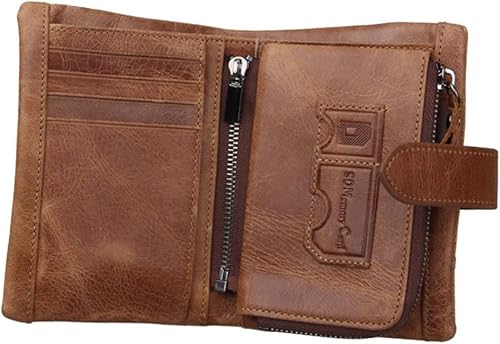 Miniatura 9 de CHILDWEET Billeteras para hombres y hombres, billetera con tarjetero, billetera de tres pliegues, cartera delgada, monedero, tarjetero para hombre,