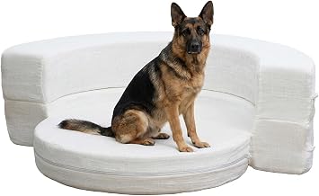 Catry Large Pet Bed,Pet Couch,Pet Bed with 3-in-1 Adjustable Design,Shape-Shifting Pet Playground,Orthopedic Dog Bed with 30D Memory Foam,Non-Slip & Fully Machine Washable, Brown