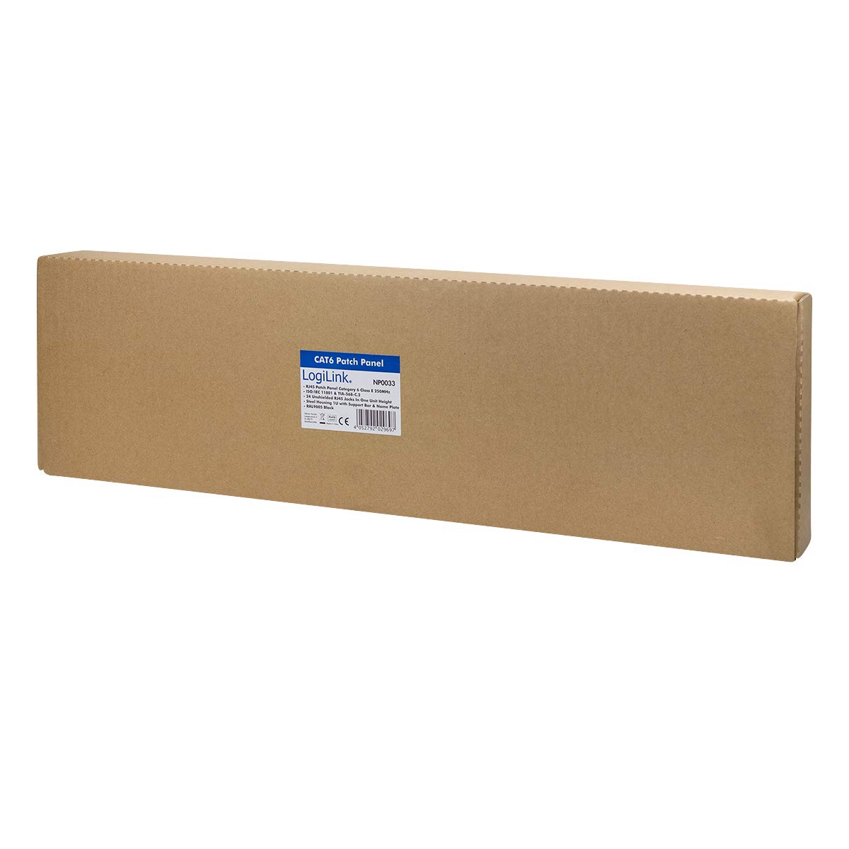 LogiLink Pannello patch Professional PrimeLine Cat.6 (250 MHz) – Pannello di distribuzione, 19", UTP (non schermato) 24 porte (RJ45) – UL elencato + 3P testato!