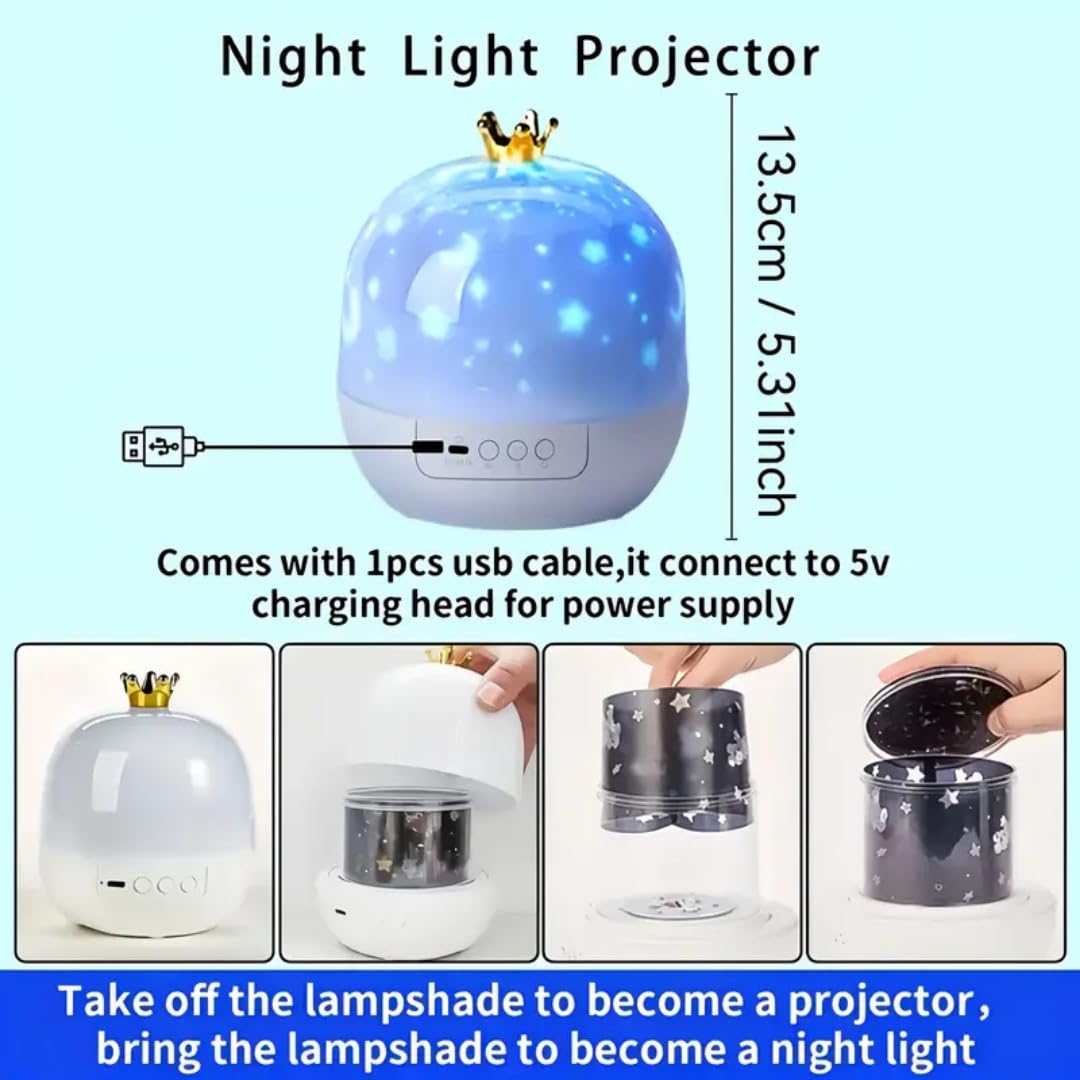 Gece Lambası Çocuk Projektör,360° Dönebilen Ayarlanabilir Rüyalı Atmosfer Gece Lambası Projektör Lambası Yatak Odası Farklı Dünyalar