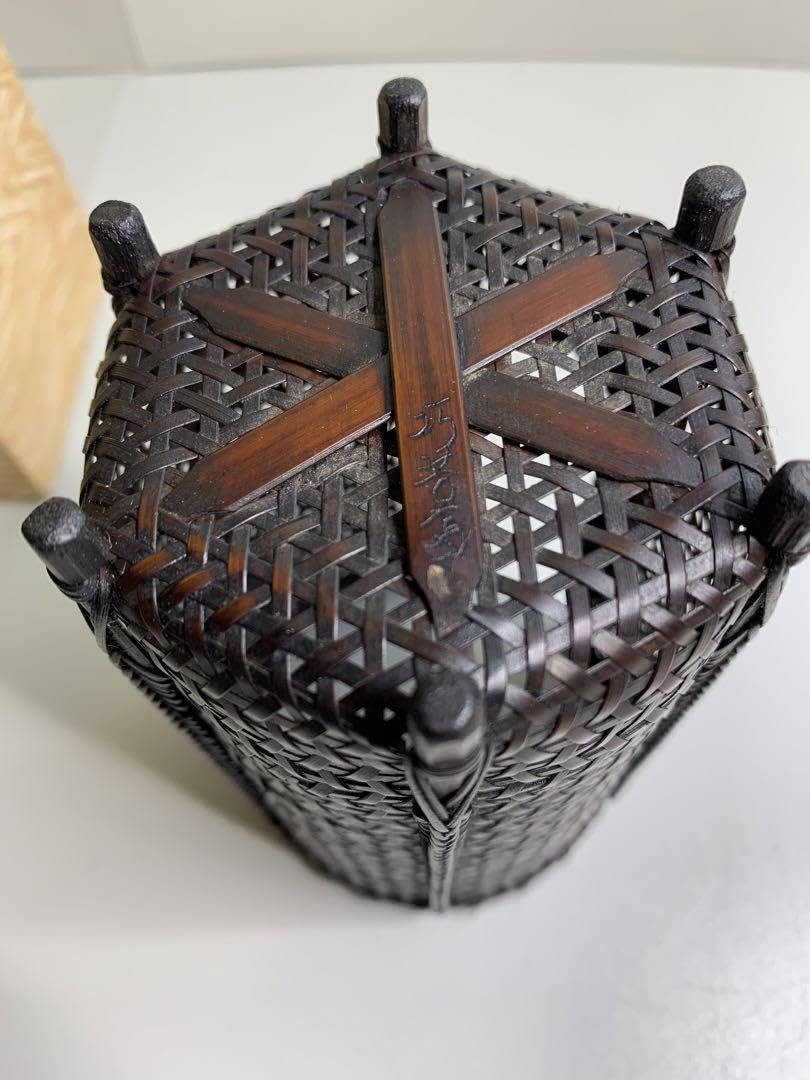 竹編 茶道具 炭斗 炭取籠 竹工芸 竹籠 花籠 まとめ売り 21-