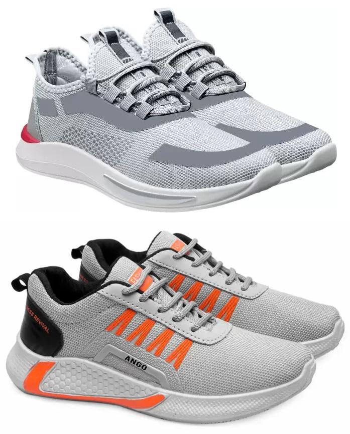 Exclusive Range of Sports Running Shoes for Men with Comfort Fit Design (Pack of 2) Multi-image-36