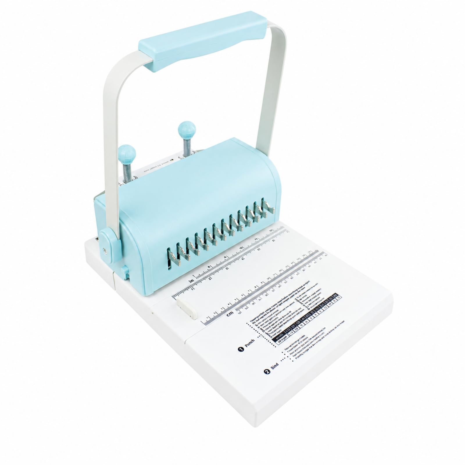 rockible Rilegatrice Manuale con Perforatore Integrato Multifunzione Rilegatrice a Anelli Metallici Multifunzionale Meccanismo di Rilegatura Manuale in Metallo,
