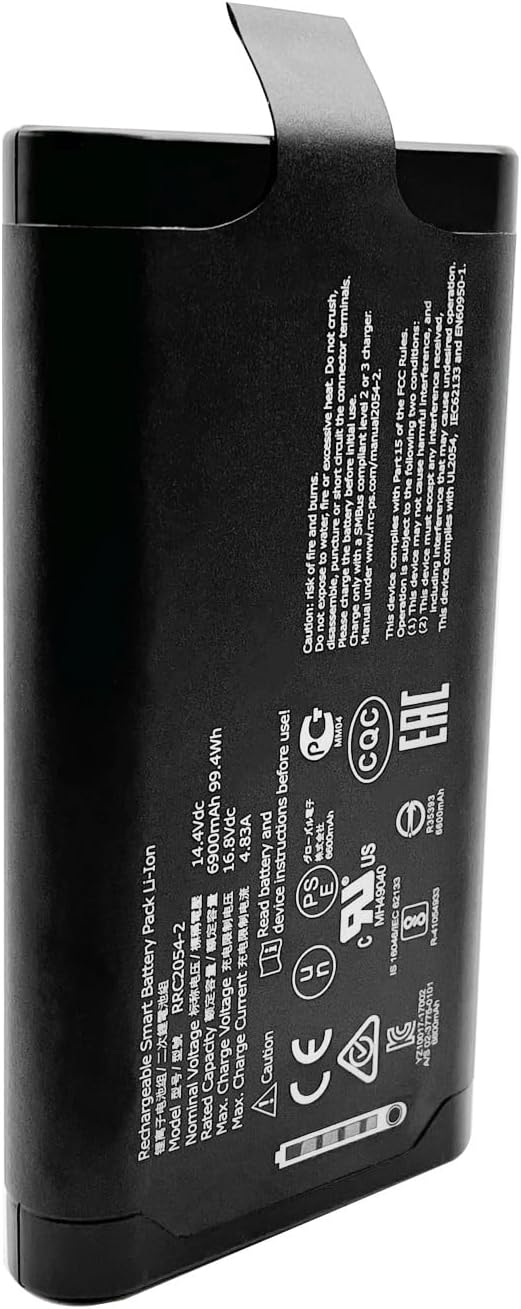 RRC2054-2 Smart Li-ion Battery 14.4V 6.9Ah 99Wh SMBus Intelligent Rechargeable Battery Pack with LED Indicator for Industrial Equipment Ultrasonic Detector Medical Device