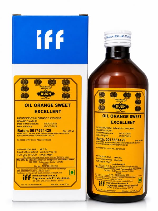 Image of IFF, Bush Oil Orange Sweet Excellent, An Natural Identical Flavouring Agent - 500 ML