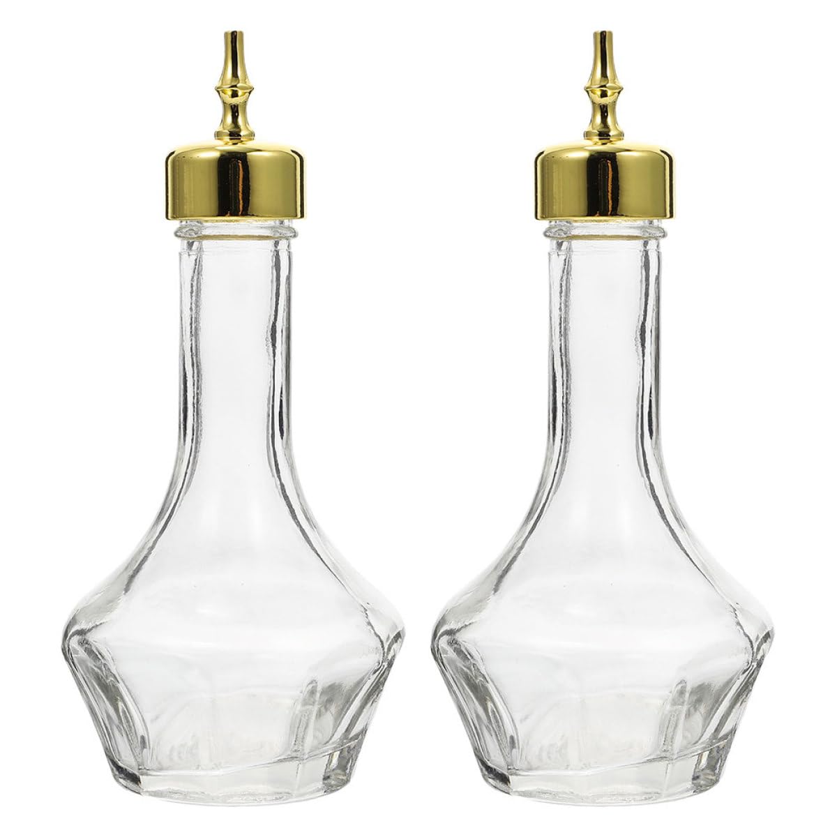 Juego de 2 botellas de bitter de vidrio KICHOUSE de 50ml para coctelería en hogar