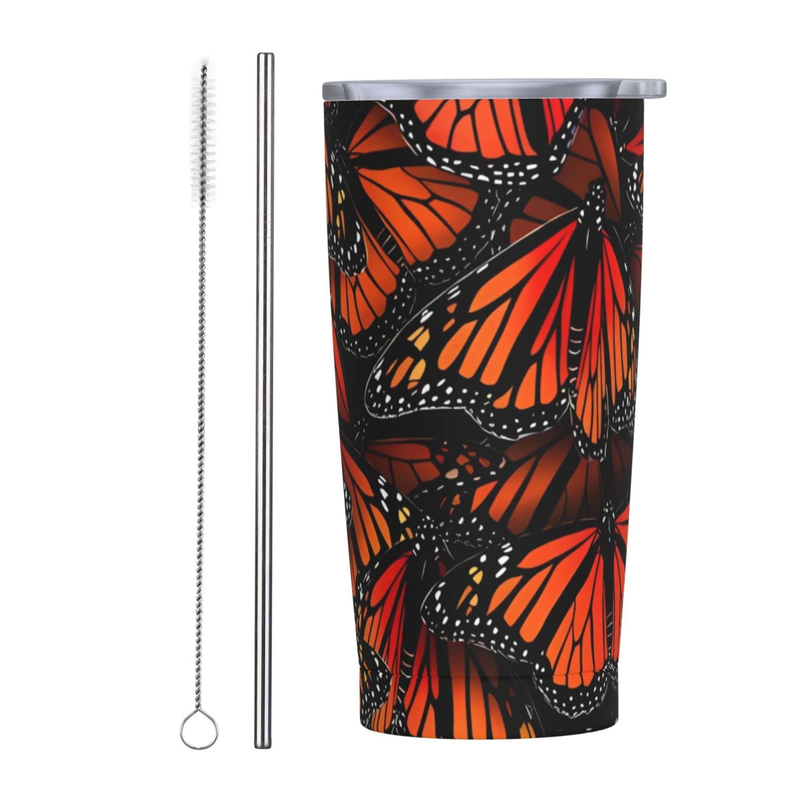 Gobelet hermétique double paroi sous vide 591 ml avec pailles réutilisables