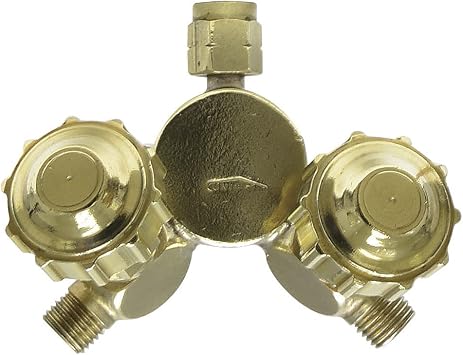 Uniweld FY11XAV "Y" Connector with Valve Connects "A" LH to "A" Hose Nut LH