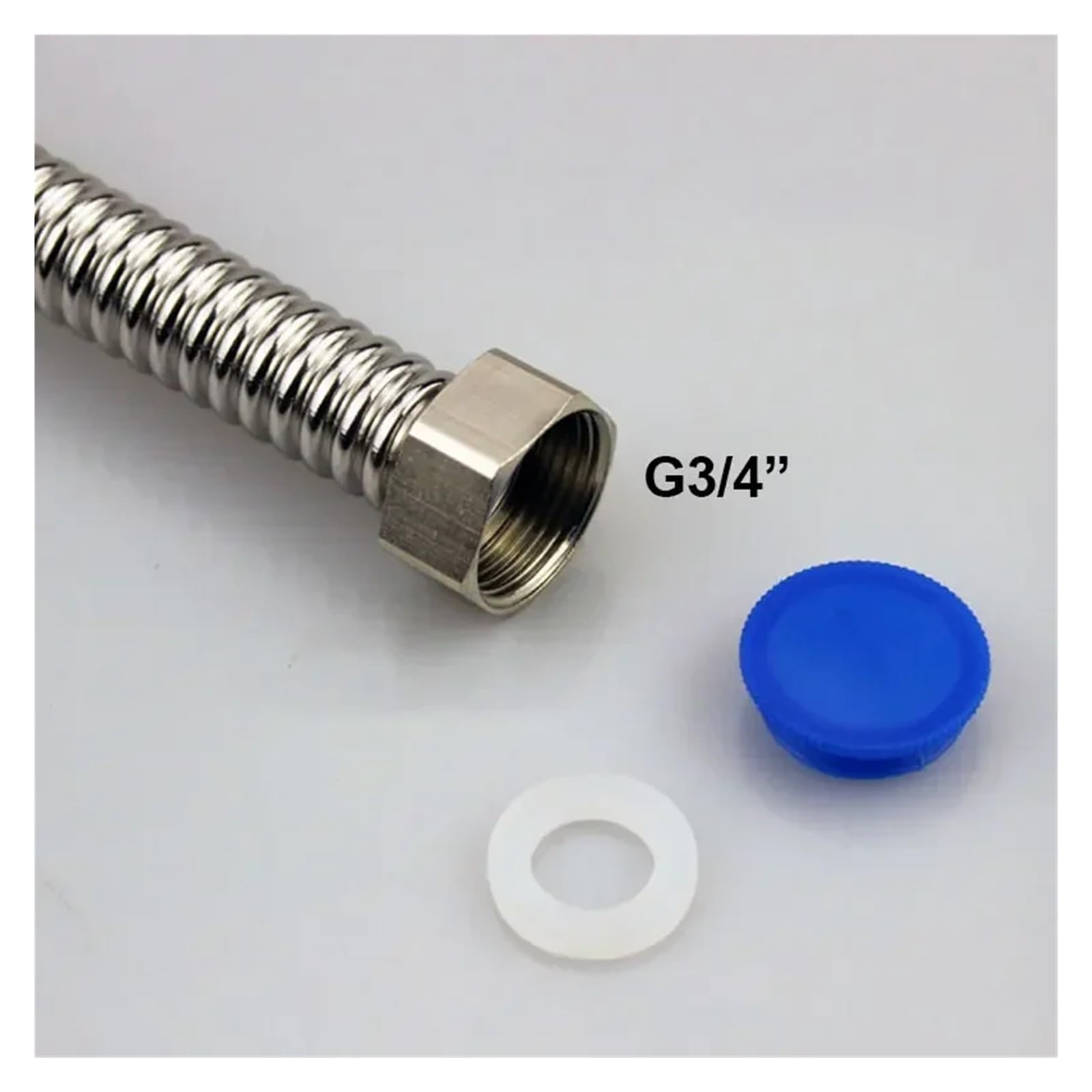Tubo flessibile corrugato in acciaio inossidabile G1/2"G3/4"G1" 2 pezzi, 20-200 cm(2pcsX 150cm,1 BSPP)