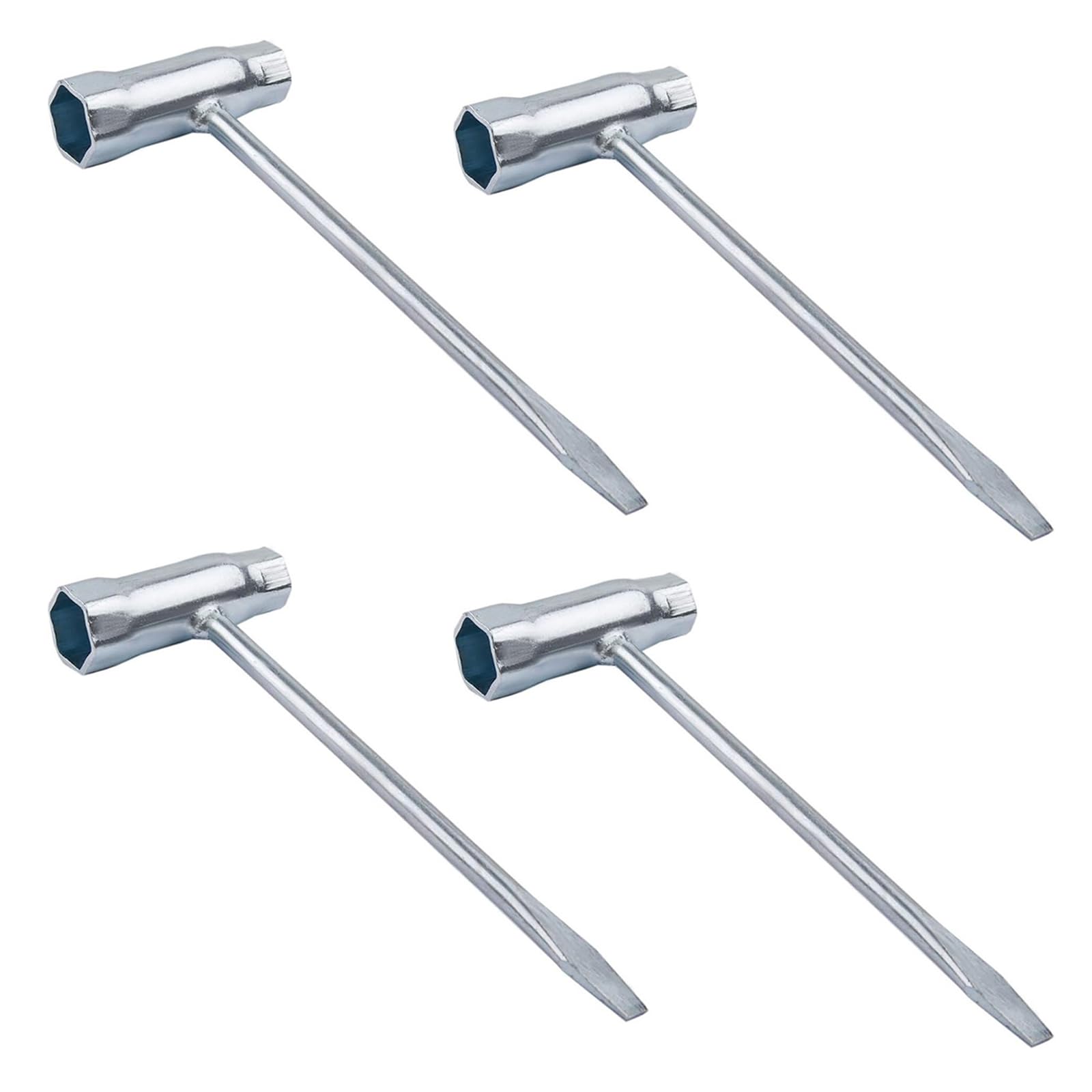 INNAL 4 Stück Kettensägenschlüssel, Zündkerzenschlüssel 13 mm X 19 mm, T Schraubenschlüssel, Motorsägenschlüssel, kombischlüsse für Motorsägenmäher Bürstenschneider Rasenmäher