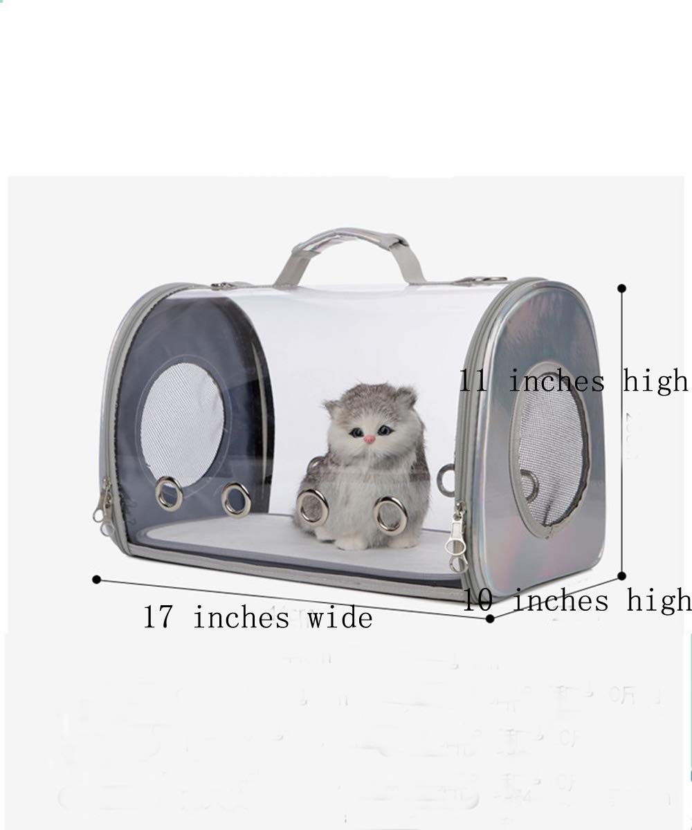 Borsa panoramica Trasparente per Animali Domestici, Zaino con Capsula per Gatti, Borsa a Mano, Adatta per Viaggi, Escursioni e Campeggio