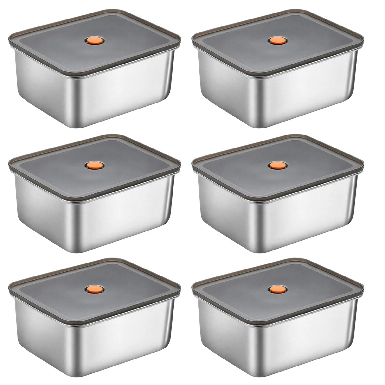 YSHODGU Stainless Steel Containers With Lids, Stainless Steel Containers, Meal Prep Containers Reusable,Stainless Steel, Oven Freezer Dishwasher Safe (500ml)