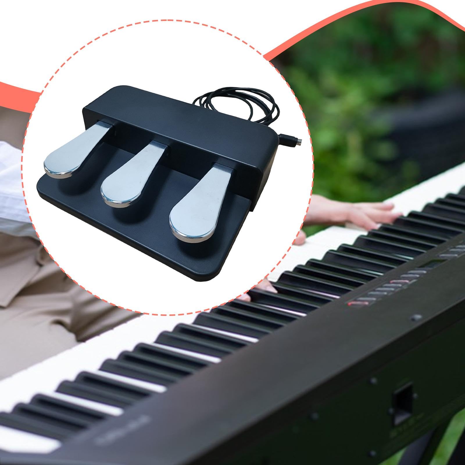 3 Pedali Sustain, Sostenuto E Sustain per Pianoforti E Tastiere