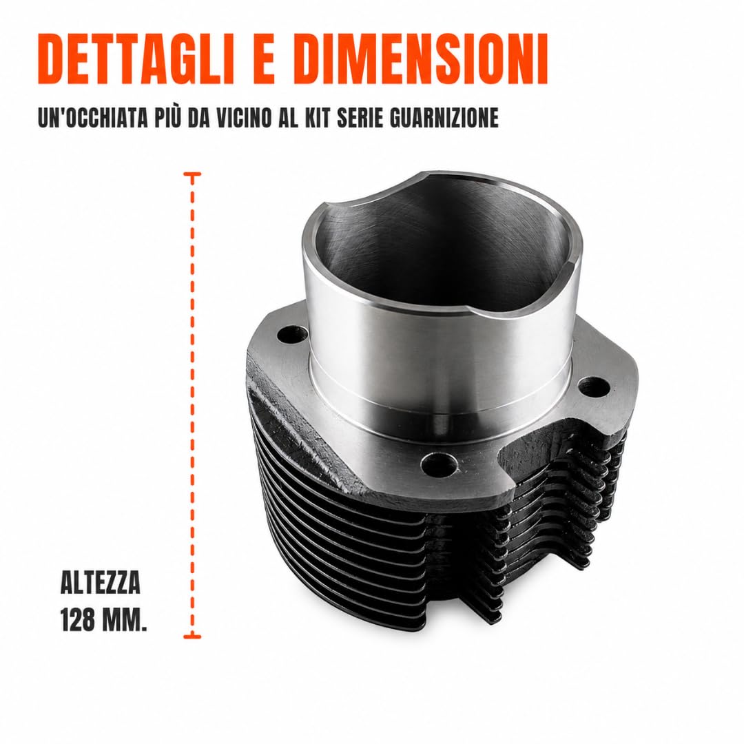 Generico Kit de cilindro y pistón + bomba de aceite + serie junta completa y sellos de aceite compatible para motor Lombardini Diesel 6ld 360 para motoazada y motocultor