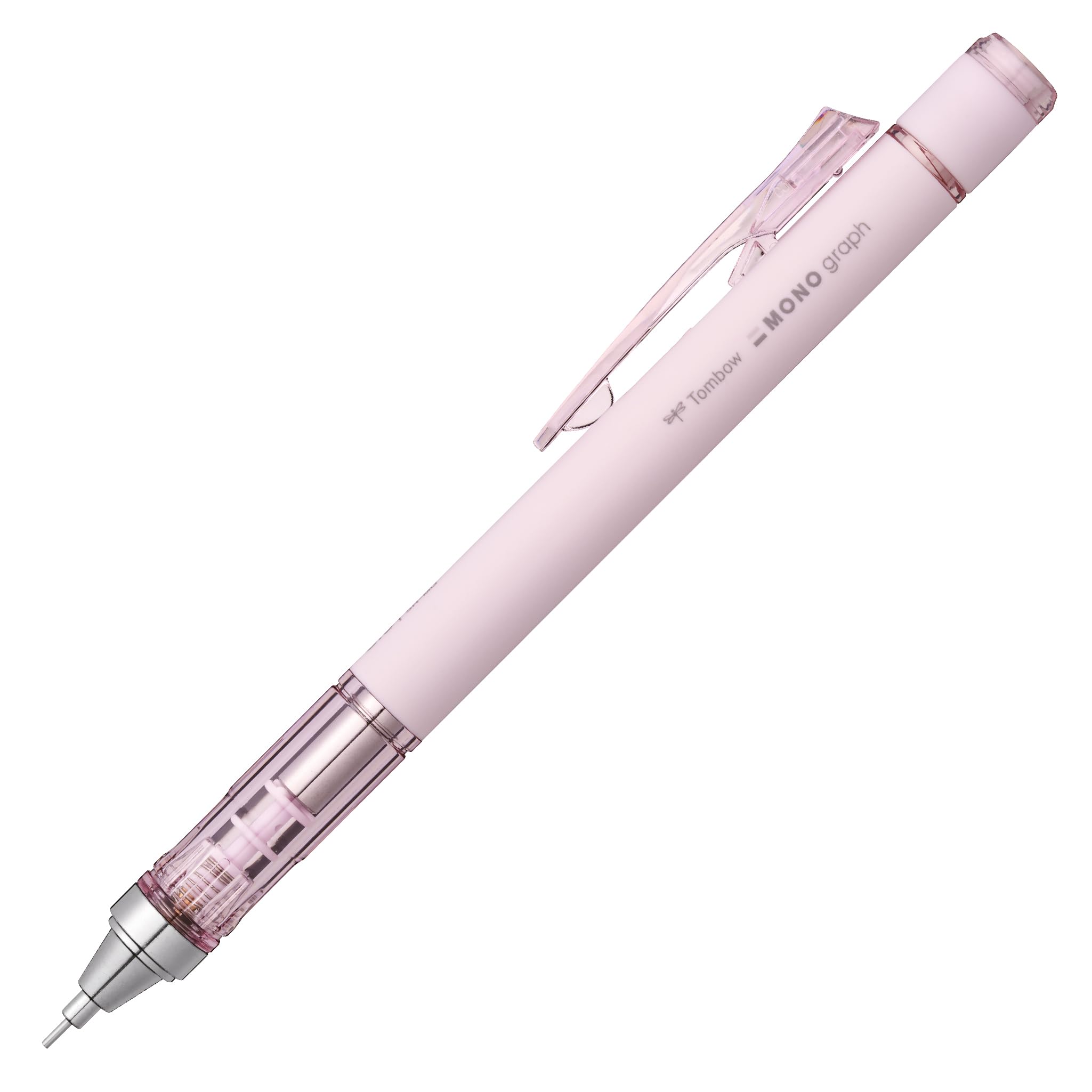 Tombow Mechanical pencil MONO graph 05 matt pink, 0.5 mm line width, HB, integrated refillable eraser [SH-MG82]