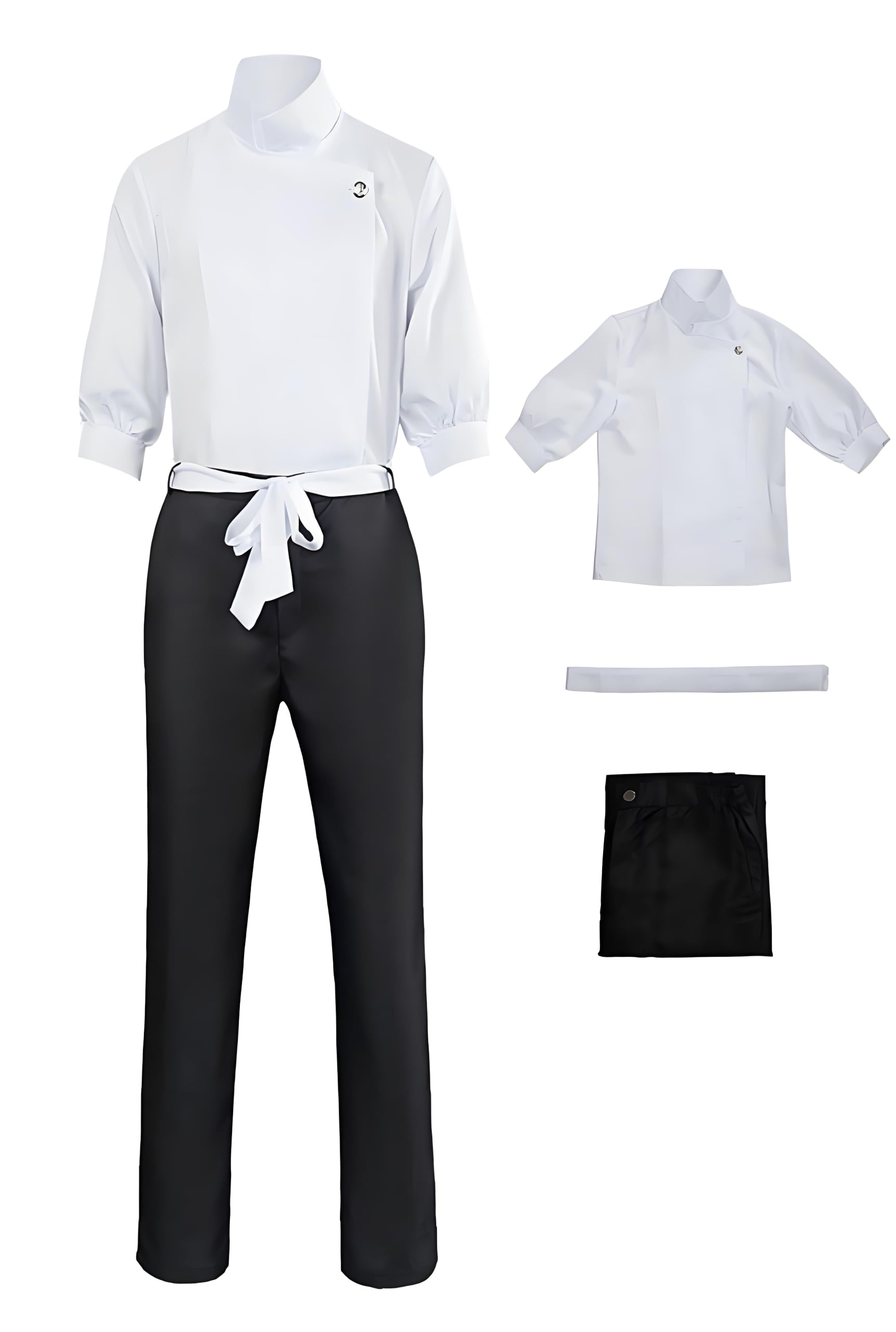 Yuta Okkotsu Cosplay Costume JJK Cosplay Adults Yuta Okkotsu Top Pants Belt Full Uniform Halloween Outfits, White, Medium