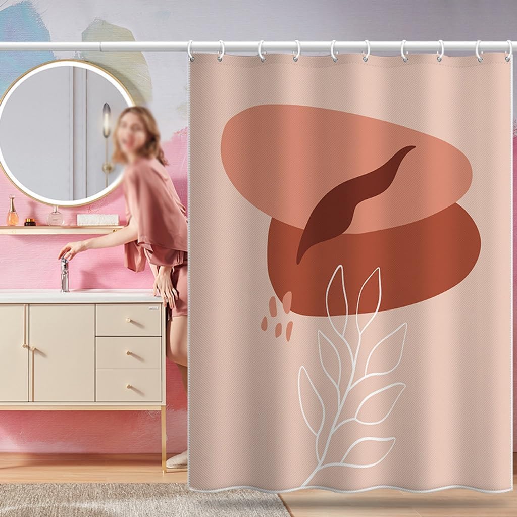 Shower Liner Shower Curtain Shower Curtain Bathroom Partition Curtain Door Curtain Bathroom Bath Polyester Shower Curtain Hotel Toilet Curtain Suitable for Bathroom (Size : W80xH180cm) ()