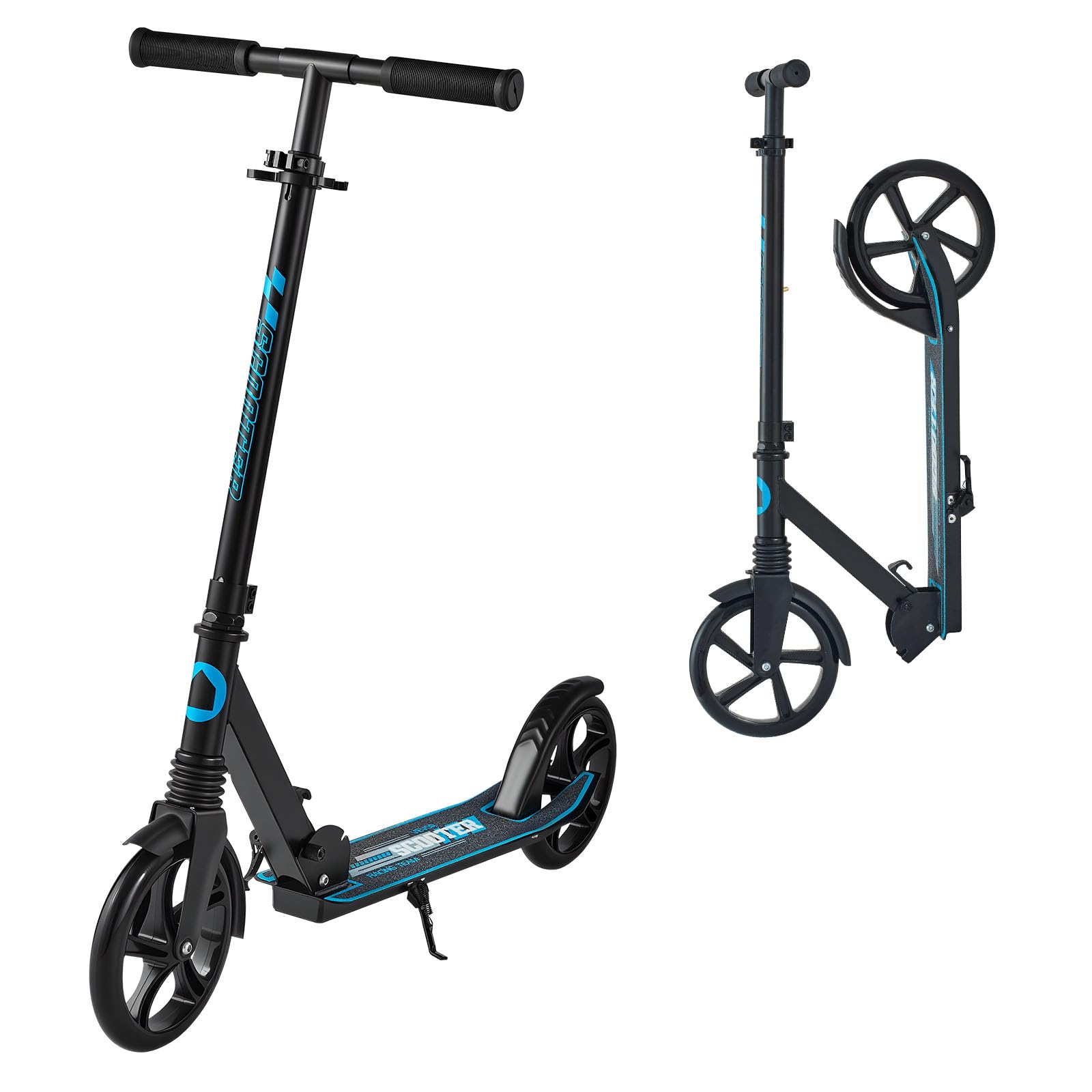 Photo 1 of ***STOCK PHOTO SIMILAR NOT EXACT **  Kick Scooter for Kids Ages 8+, Teens & Adults, 2-Wheel Toddler Scooter with Adjustable Height Handlebar, Wide Anti-Slip Deck, Foldable Lightweight for Boys & Girls up to 220 lbs, B Blue