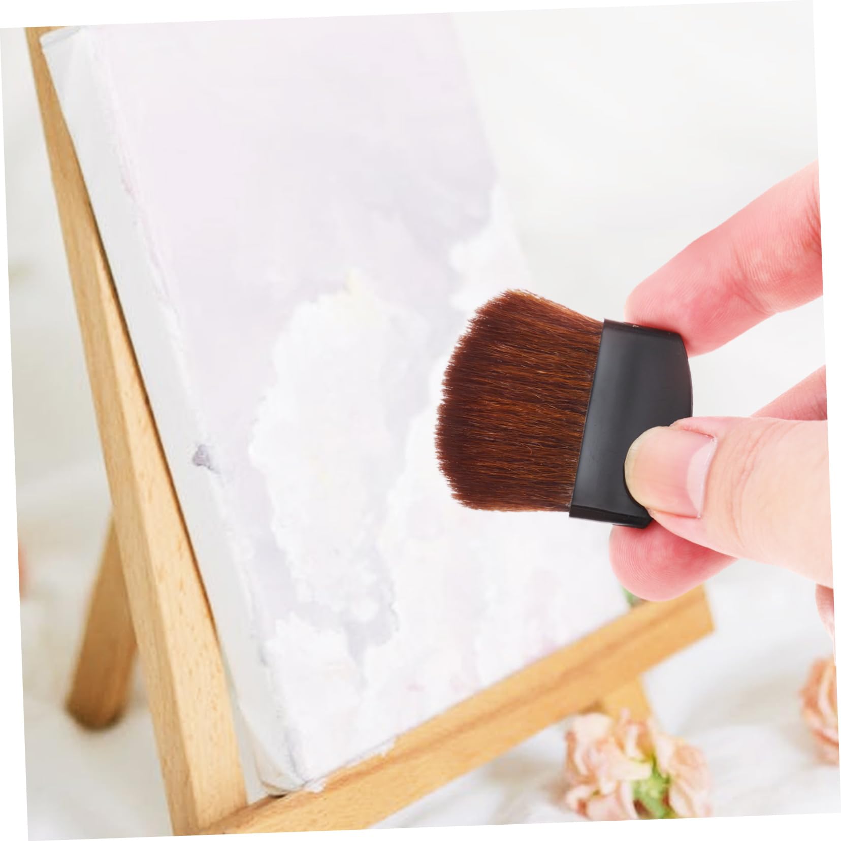 SHINEOFI 4 Juegos Mini Cepillo Rotuladores Acuarelables Rotulador Acuarelable Pinceles para Imágenes Pincel De Artista Multifunción Cepillo De Pintura del Hogar Madera Black 10 Uds * 4