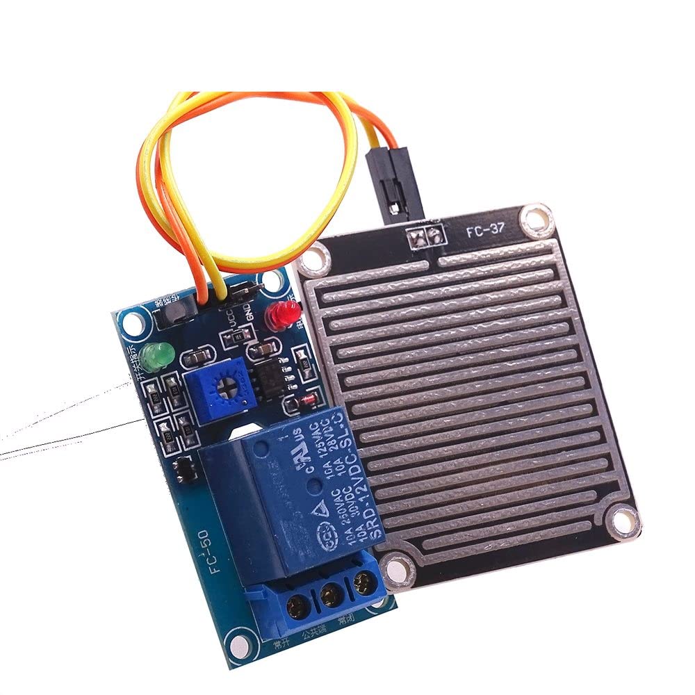 10pcs/lot DC 12V Rain Water Sensor Module + Relay Control Module for Arduino Robot kit