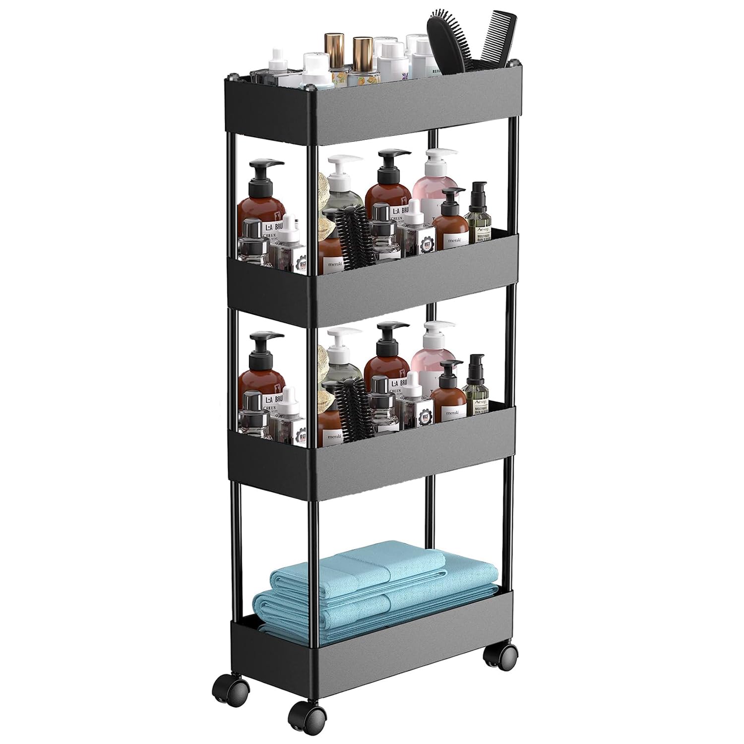 Leopax Toilet Cabinet For Skinny Bathroom Storage Corner Floor, Slim Paper Cabinet With 1 Doors & Shelves For Office, Living Room, Kitchen Etc - Size (20 X 20.5 X 80 Cm) - White - Plastic