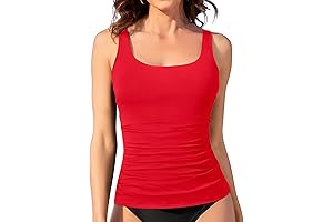 Modest Swim Tankini Tops for Women with Tummy Control