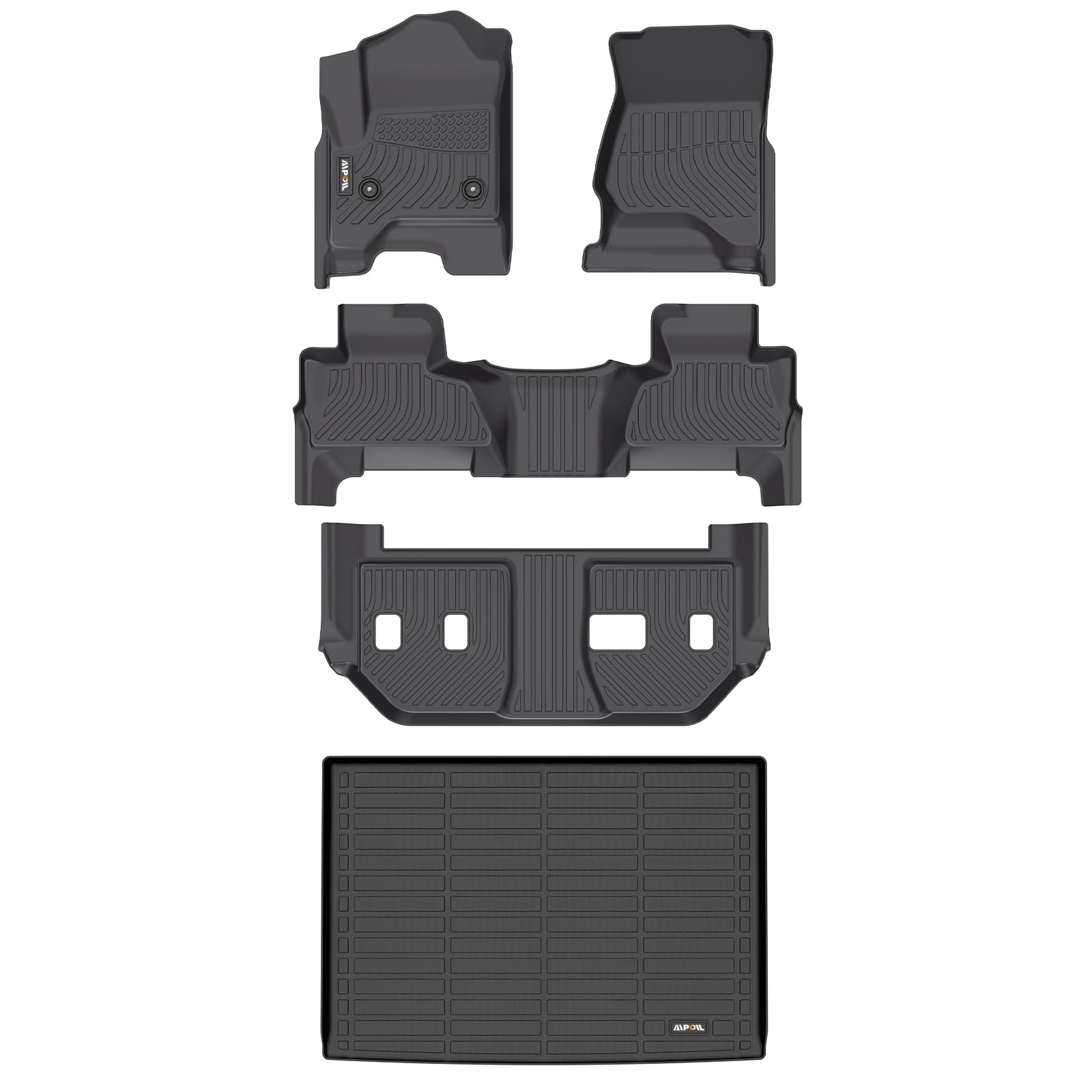 Photo 1 of AIPOIL® Floor Mats & Cargo Liner Set for 2023 2024 2025 Kia Sportage (Not Fit Hybrid Models) All Weather Protection TPE Anti-Slip Automotive Full Set Custom Car Mats Accessories - Black