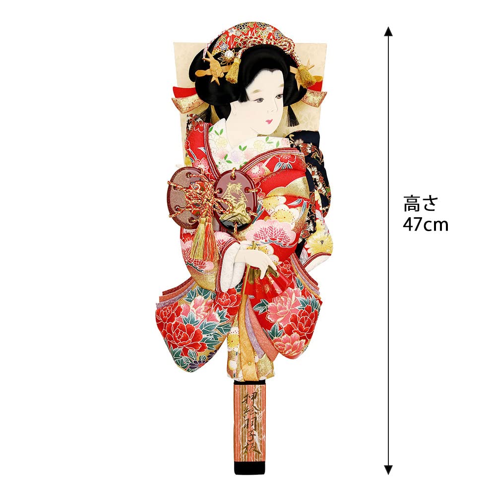 Amazon | 羽子板 単品 お祝い 15号 夢さくら 浅妻 赤 おしゃれ