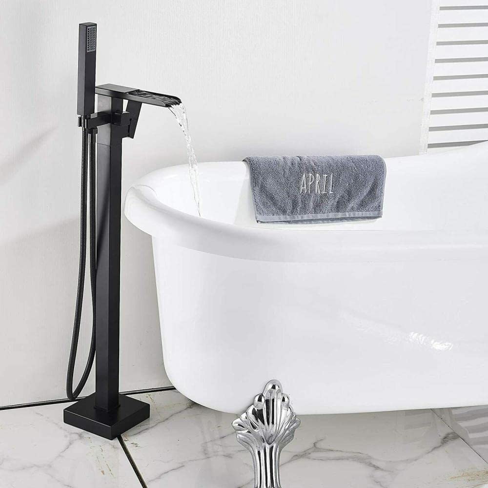 YNIYUJKL Floor Mounted Waterfall Spout Tub Shower Faucet Free Standing Bathtub Filler Tap