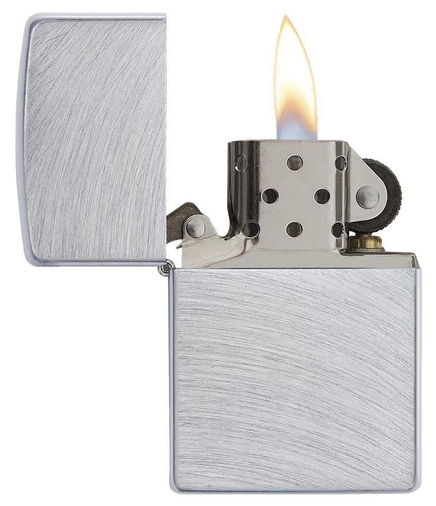 Zippo Zapalniczka Sztormowa, Struktura Chromowanych Łuków, Model Podstawowy, z Możliwością Napełniania, Wielokrotnego Użytku, Płomień Odporny na Wiatr, w Pudełku Prezentowym, Made in USA