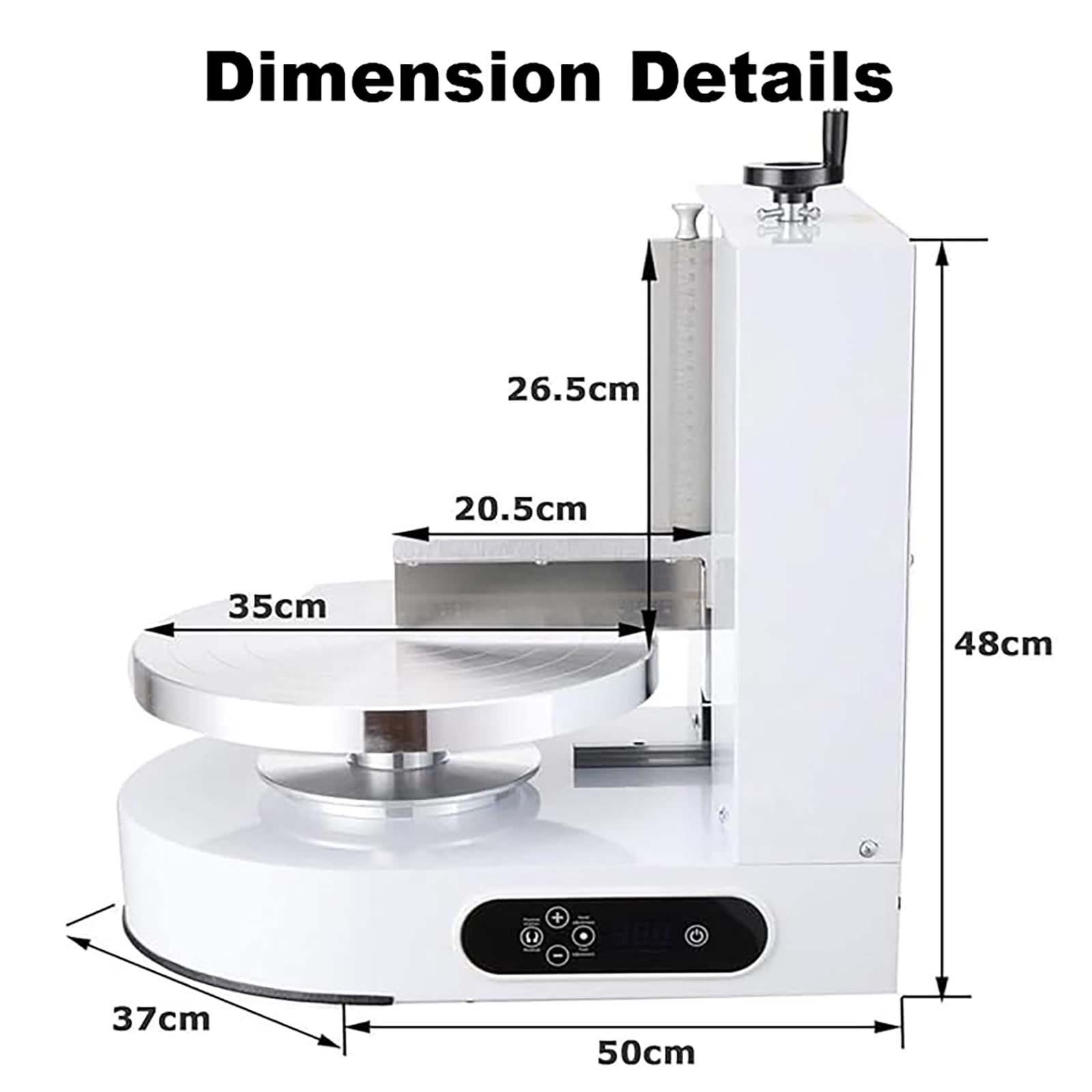 Máquina automática de revestimiento para alisar tartas, raspador ajustable para pasteles redondos, herramienta para untar crema y rellenar, ideal para aplicación de crema de mantequilla