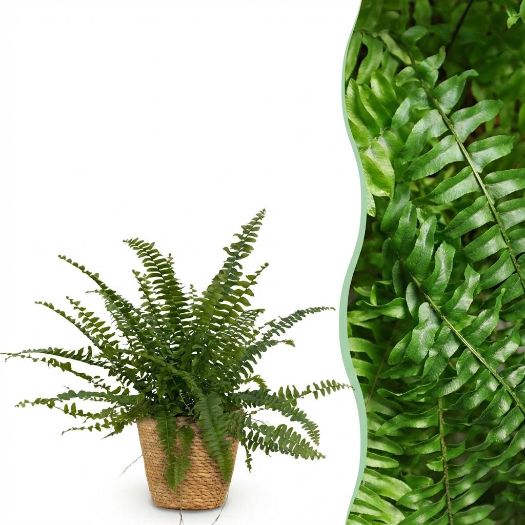 Nephrolepsis Exaltata Green Lady Farn Zimmerpflanze im Korb Ø12cm
