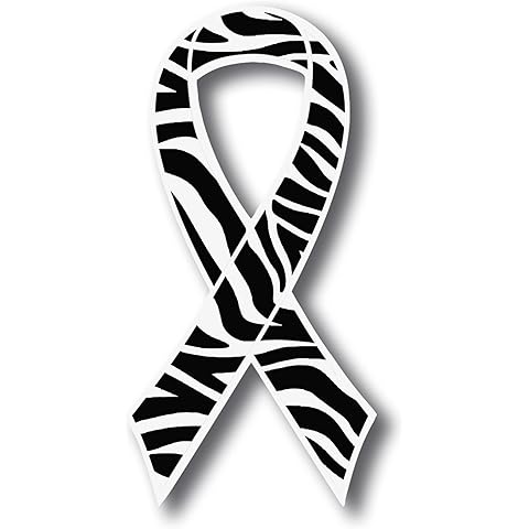 Magnet Me Up Carcinoid Cancer Awareness Zebra Ribbon Magnet Decal, 3.5x7 Inches, Heavy Duty Automotive Magnet for Car Truck SUV, Any Magnetic Surface, Showing Support or Fundraising, Crafted in USA