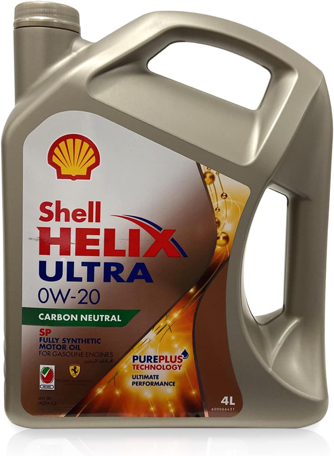 Shell Helix Ultra 0W-20 Carbon Neutral SP Fully Synthetic Motor Oil (15,000 kms, 4 litres, Pack of 1)