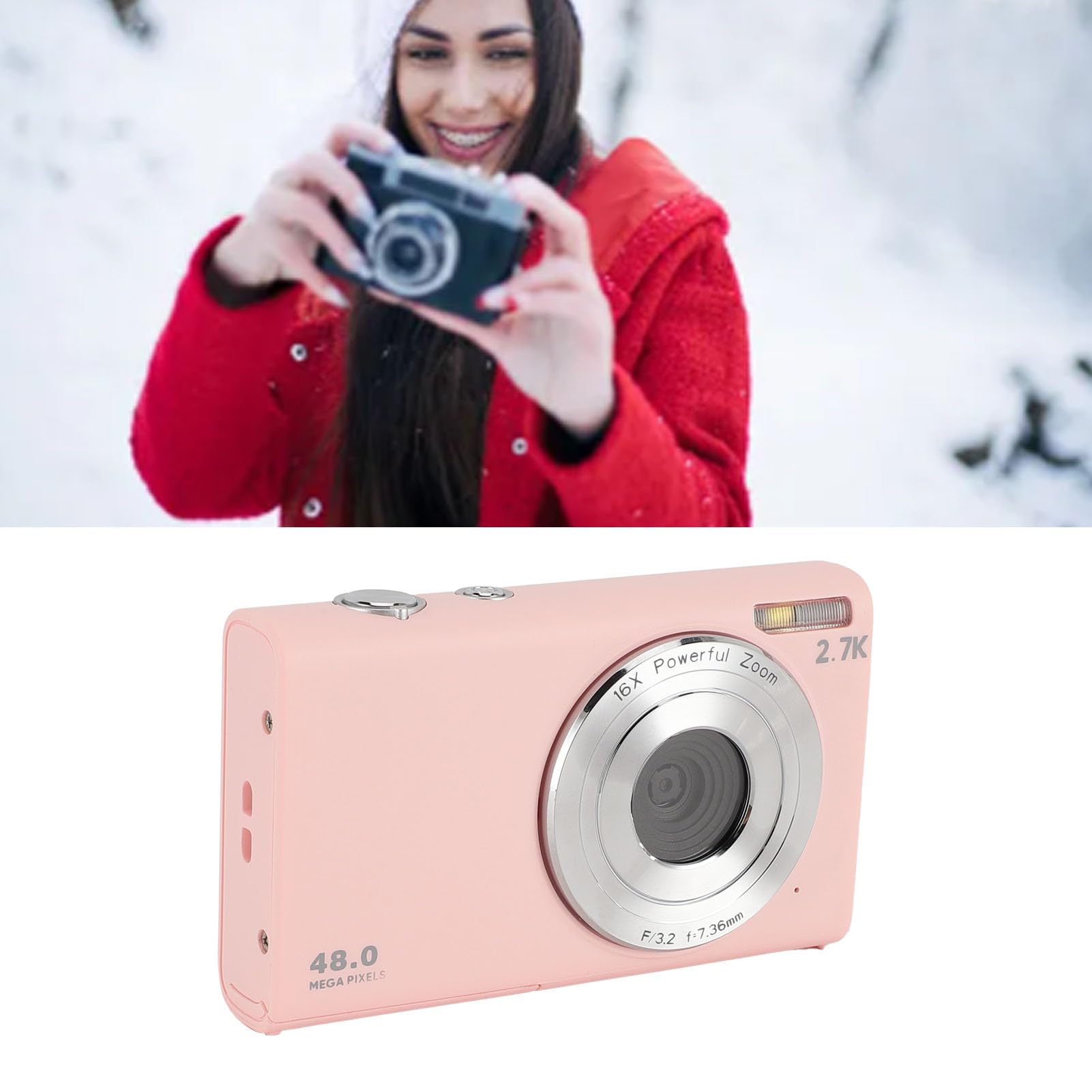 Amazon | デジタルカメラ、2.7K 48MP 16倍デジタルズームポイント