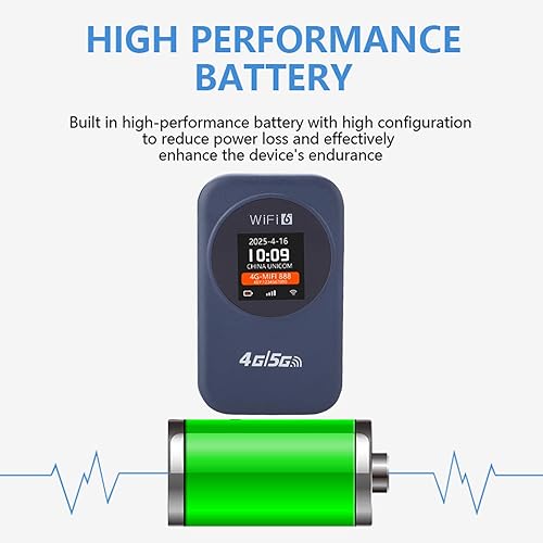 Miniatura 2 de ciciglow 4G WiFi Router, 300Mbps Time Display Mobile Hotspot Portable Wireless Router with SIM Card Slot for Travel, Small Size High Speed Supports