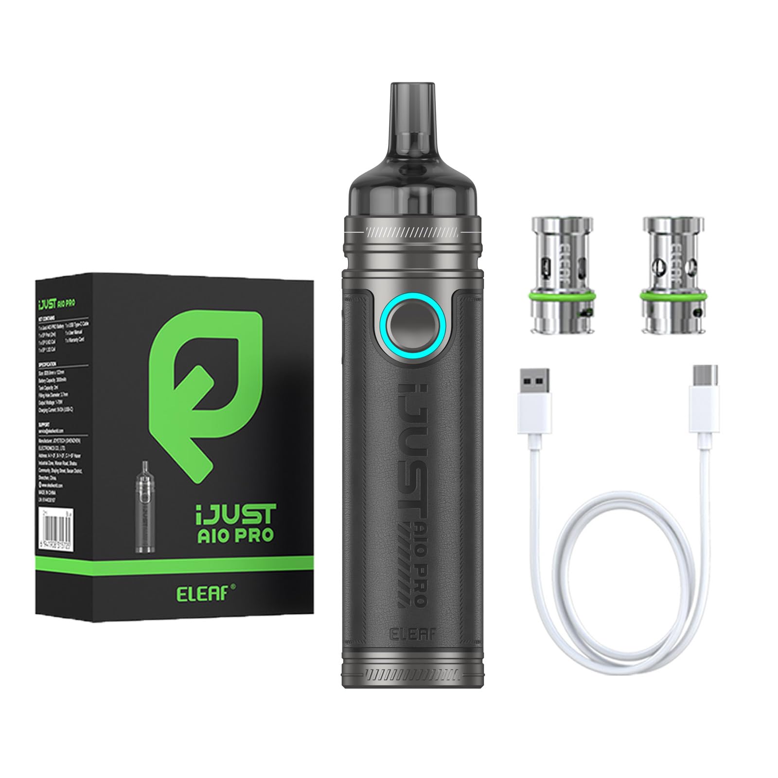 Eleaf iJust AIO Pro Kit Cigarette lectronique Vape sans Nicotine 70W  Compatible avec toutes les Bobines EP Coil Batterie 3000mAh Rechargeable  Vapoteur sans Tobac Noir : Amazon.fr: High-Tech