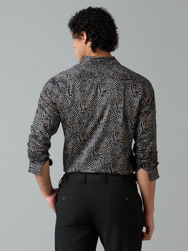 Image of MARK & ALBERT Men's Slim Fit Cotton Formal Shirt