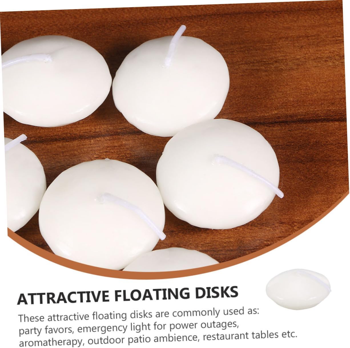 Cabilock 100pcs Unscented Floating Candles Spherical Paraffin Candles for Weddings Parties Pools and Festivals for Centerpieces and Decorative Displays