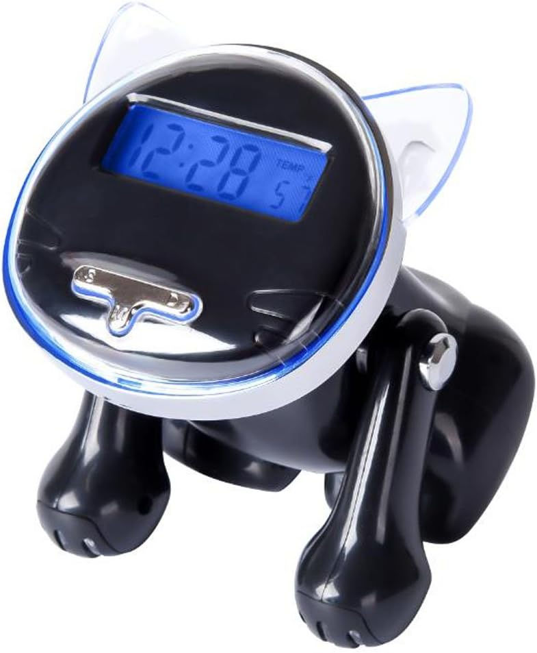 Led Talking Digital Alarm Clock Time Temperature Display,5 Funny Loud Rings,Blue Light & Snooze Function AAA for Adults/Kids/Heavy Sleepers Home & Office Black Looovehome